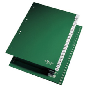 DURABLE Intercalaires en plastique, PP, 25 touches