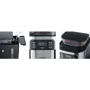 SEVERIN Cafetière électrique KA 4810, acier inoxydable/noir