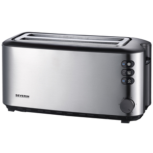 SEVERIN Grille-pain pour 4 tranches AT 2509, inox / noir