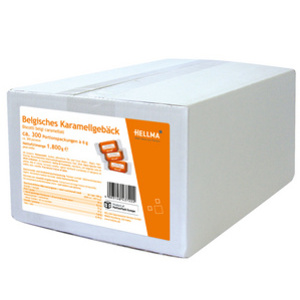 HELLMA Délicieux biscuits belges au caramel, dans un carton