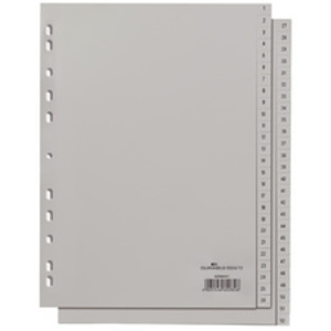 DURABLE Intercalaires en plastique, chiffres, A4, 10 touches