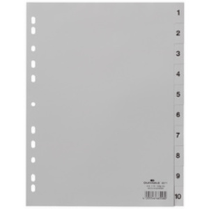 DURABLE Intercalaires en plastique, chiffres, A4, 20 touches