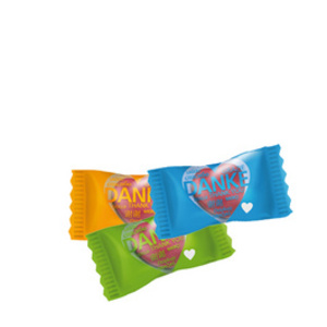 HELLMA Bonbon en coeur, dans un présentoir en carton