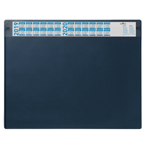 DURABLE Sous-main avec calendrier annuel, bleu foncé