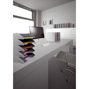 DURABLE Set corbeille à courrier VARICOLOR, gris / couleurs  - 67777