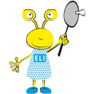 TALBOT torro Raquette de badminton ELI Teen, noir/vert