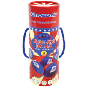 SCHILDKRÖT Balle de jonglage, set de 3, rouge/bleu