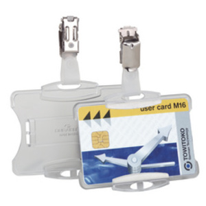 DURABLE Porte-badge, avec clip, 54 x 90 mm, transparent