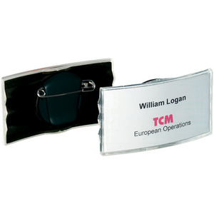 DURABLE Porte-badge convexe, avec épingle, 75 x 40 mm