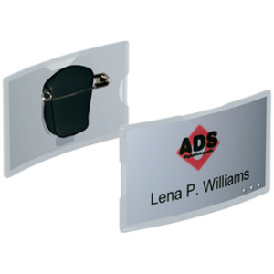 DURABLE Porte-badge convexe, avec épingle, 75 x 40 mm