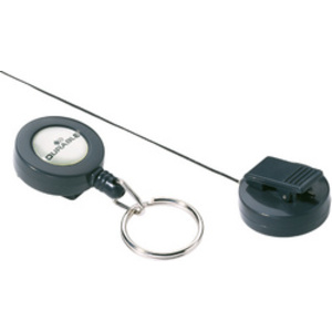 DURABLE Porte-badge avec anneau porte-clés, anthracite