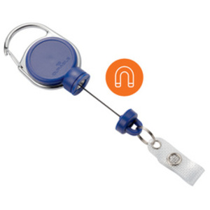 DURABLE Enrouleur 'EXTRA STRONG', pour porte-carte, bleu