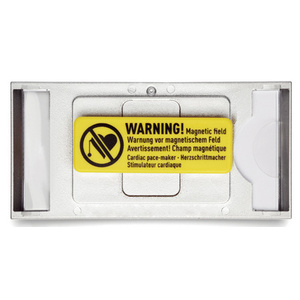 DURABLE Badge CLASSIC, à aimant, 65 x 25 mm, argent