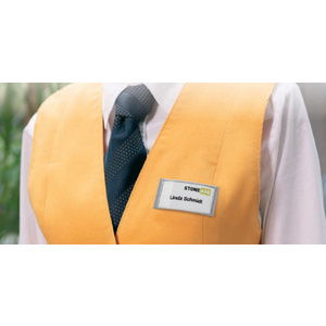 DURABLE Badge CLASSIC, à aimant, 74 x 34 mm, argent